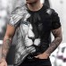 Summer new 3D printed T-shirt animal series - Tiger HF1406-02-02