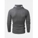 Mens Turtleneck Cable Warm Long Sleeve Knitted Sweaters