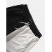 Mens Contrast Color Relaxed Fit Drawstring Cuffed Jogger Pants